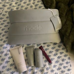 RHODE Skincare Collection with Gray Bag